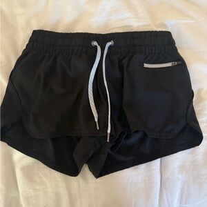 Vuori Black Athletic Shorts Lightweight Relaxed Fit